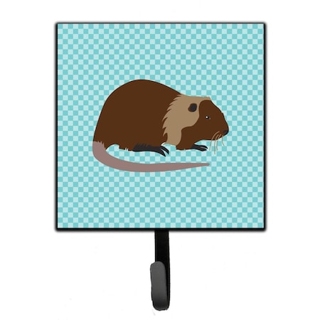 Carolines Treasures Coypu Nutria River Rat Blue Check Leash or Key Holder BB8053SH4